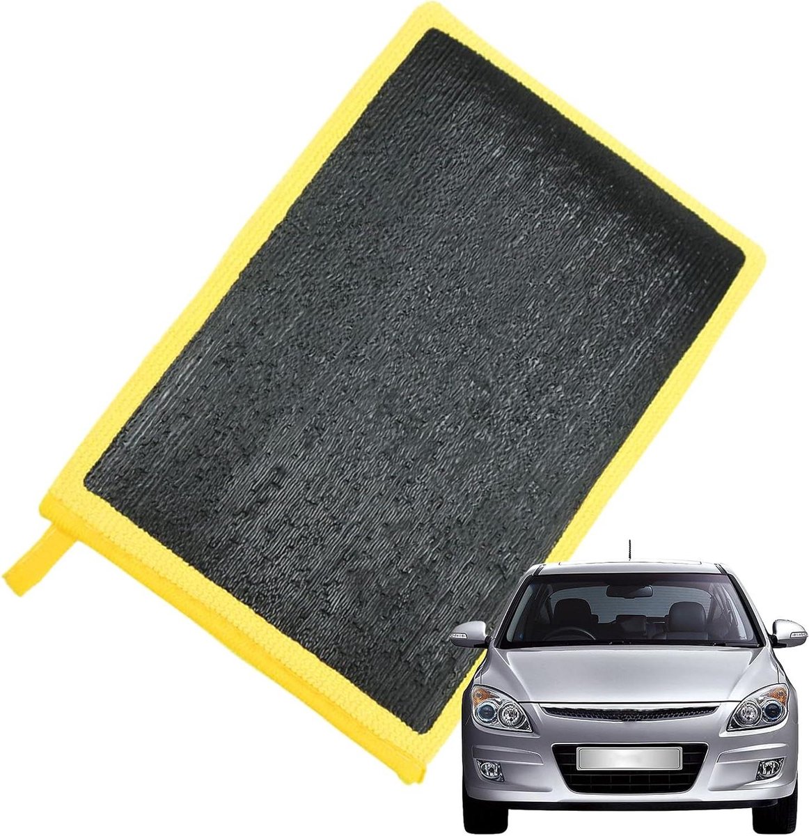 Autodetail Kleihandschoen - Klei Mitt Reiniging - Voertuig Onderhoud - Dieptereinigend Gestructureerd - 1 Stuk - Geel