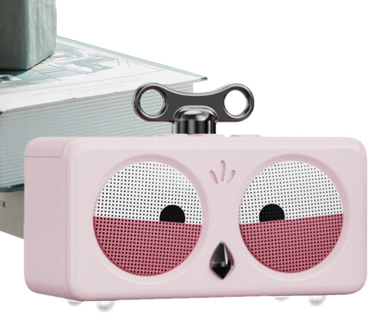 Draagbare Draadloze Luidspreker - Bluetooth Speaker Uil - Muziek Luisteren Buiten - Uniek Uil Design - 12.1x6.1x8.3cm - Roze