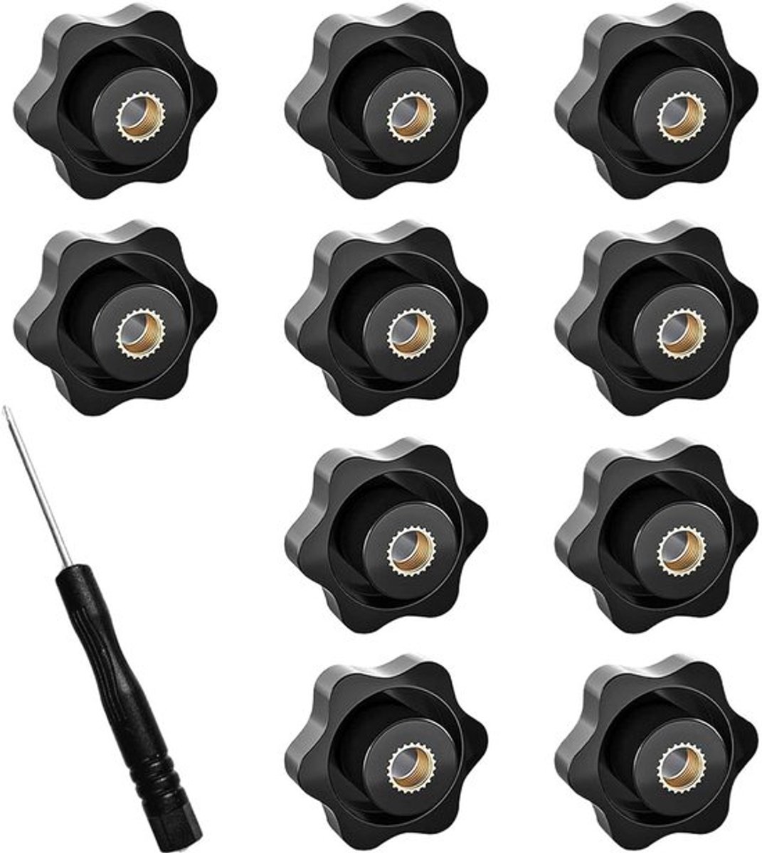 Stuks kartelmoer M6 voor stermontage - 10 stuks.