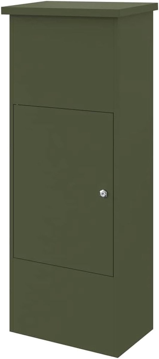 Pakketbox Staal - Brievenbus Buiten - Veilig Pakketten Opslaan - Waterdicht Weerbestendig - 445 x 29 x 1105 cm - Olijfgroen