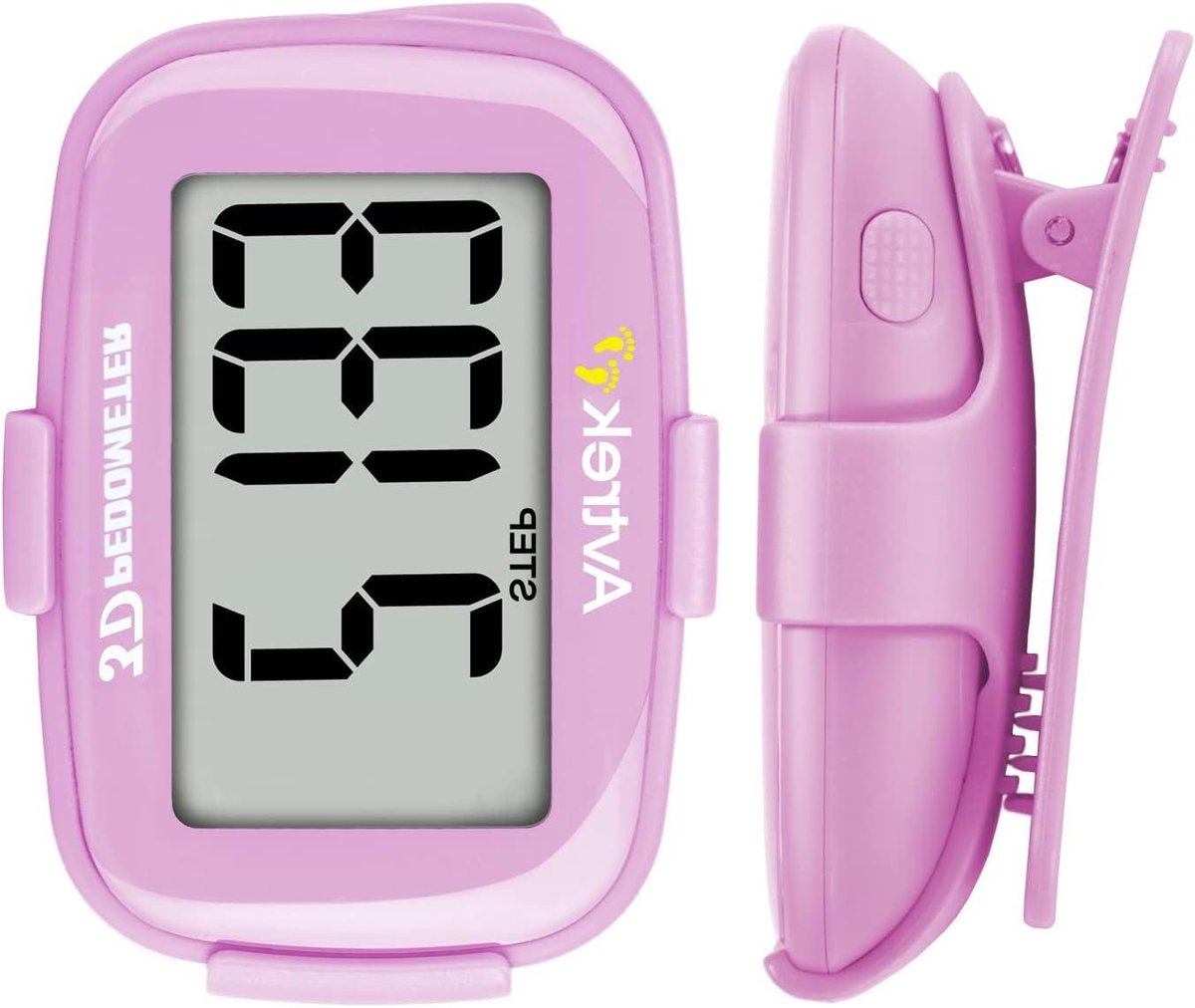 Stappenteller - Pedometer Mini - Fitness Doelen - 3D Sensor Technologie - 30 Grams - Roze