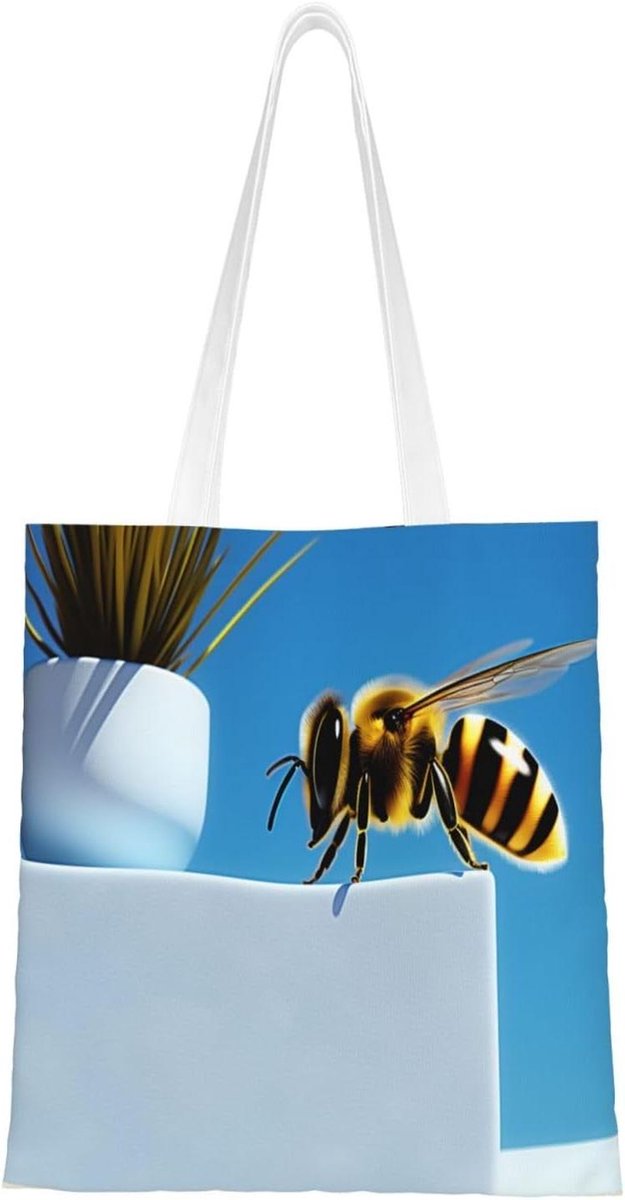 Dames Canvas Draagtas - Schoudertas Boodschappentas - Dagelijks Gebruik - Volledig Bedrukt Ontwerp - 71 x 38 x 41 cm