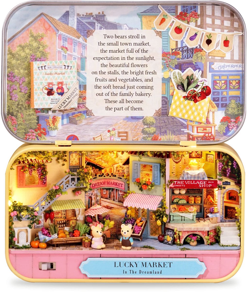 Dailygoods - DIY IJzeren Theater Miniatuur Huisset - Maak je Eigen Miniatuur Wereld