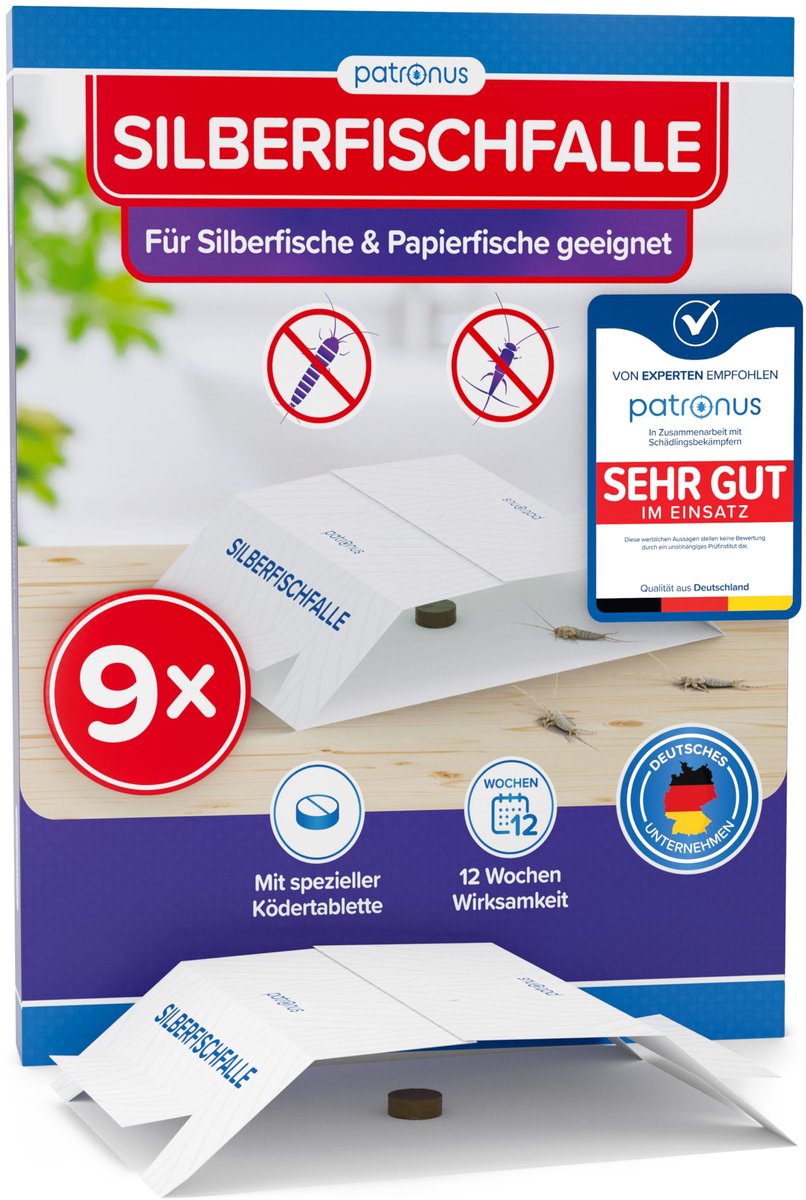 Dailygoods - Zilvervisval - 9 Stuks Monitoring-Lijmval met Gifvrij Aas
