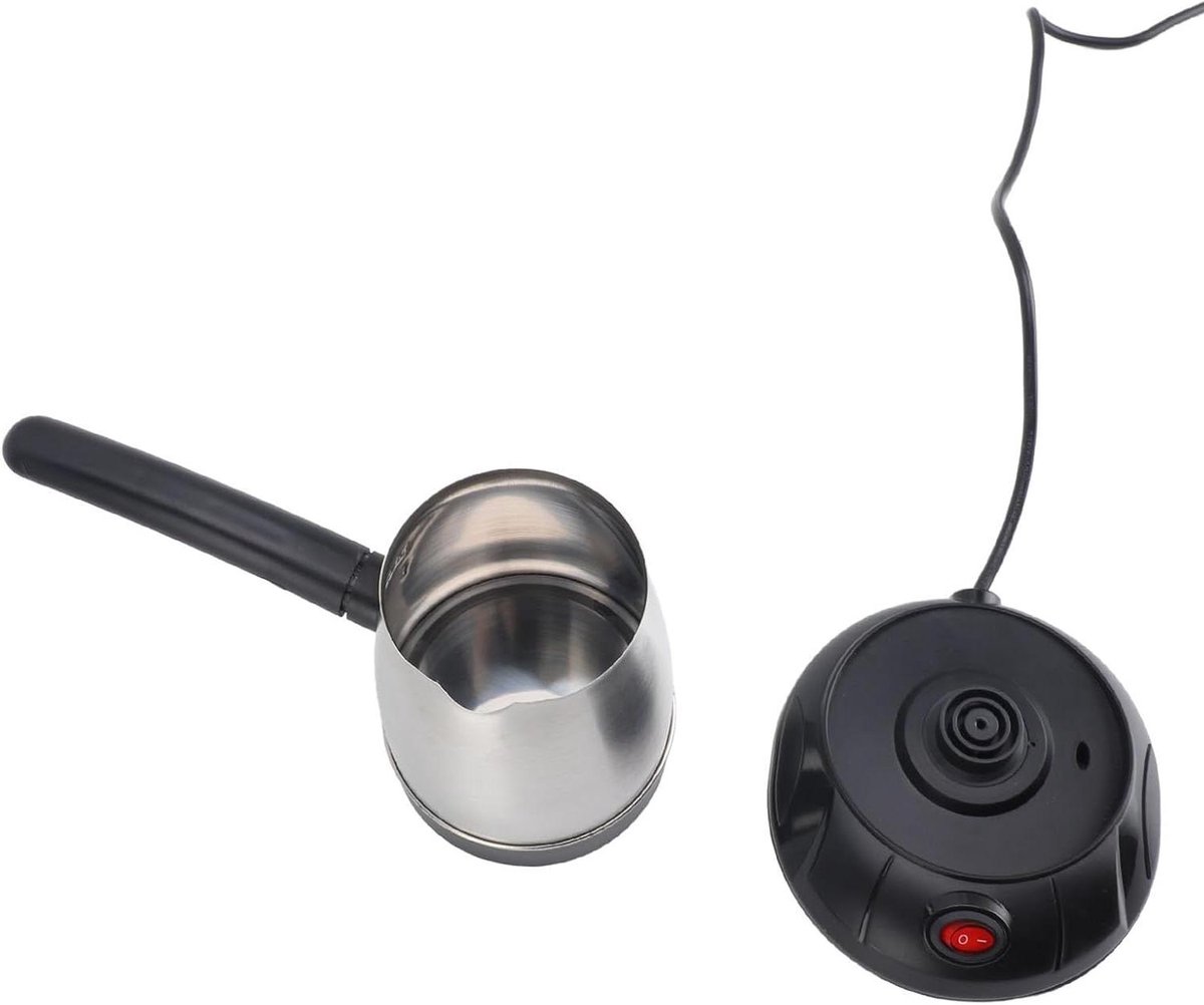 Elektrische Koffiepot - Turkse Koffiemaker Koffieketel - Koffie Thee Zetten - Afneembaar Handvat Antislip - 500 ml - Zilver