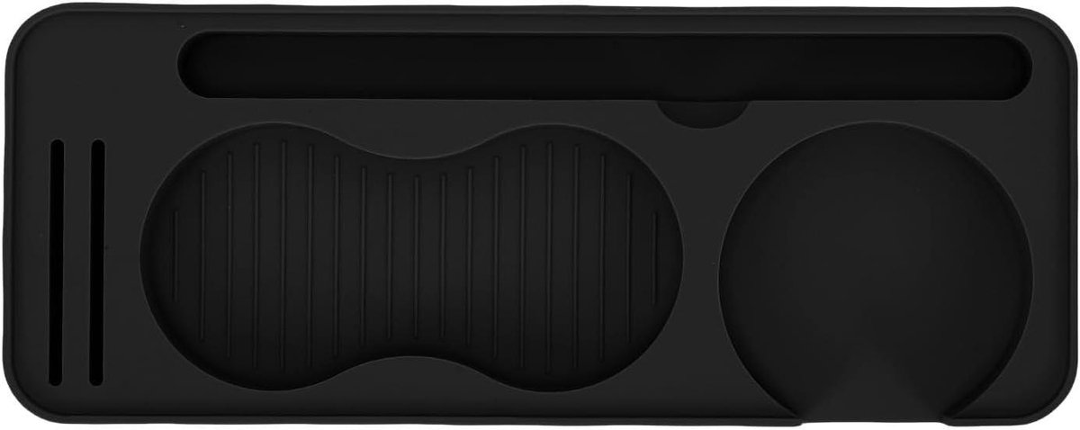 Koffie Tamper Mat Aanstampmat Siliconen Espresso Zetten Antislip Oppervlak 24x9.4x2.2 cm Zwart