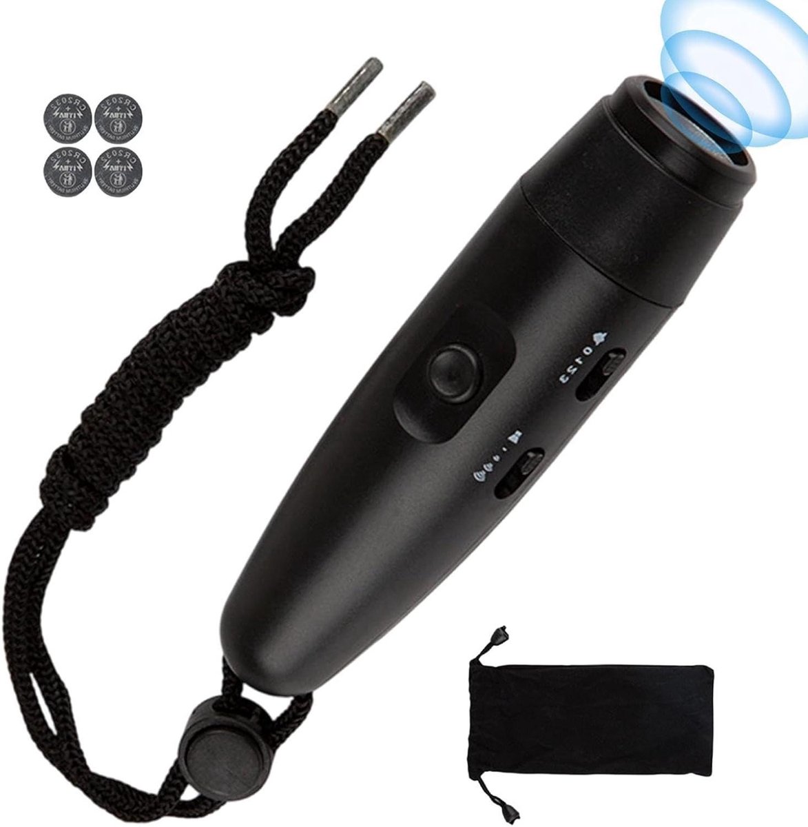 Draagbare Luid Alarm - Elektronische Hoorn Veiligheidshoorn - Outdoor Veiligheid - Instelbaar Volume - 13.6 cm - Zwart