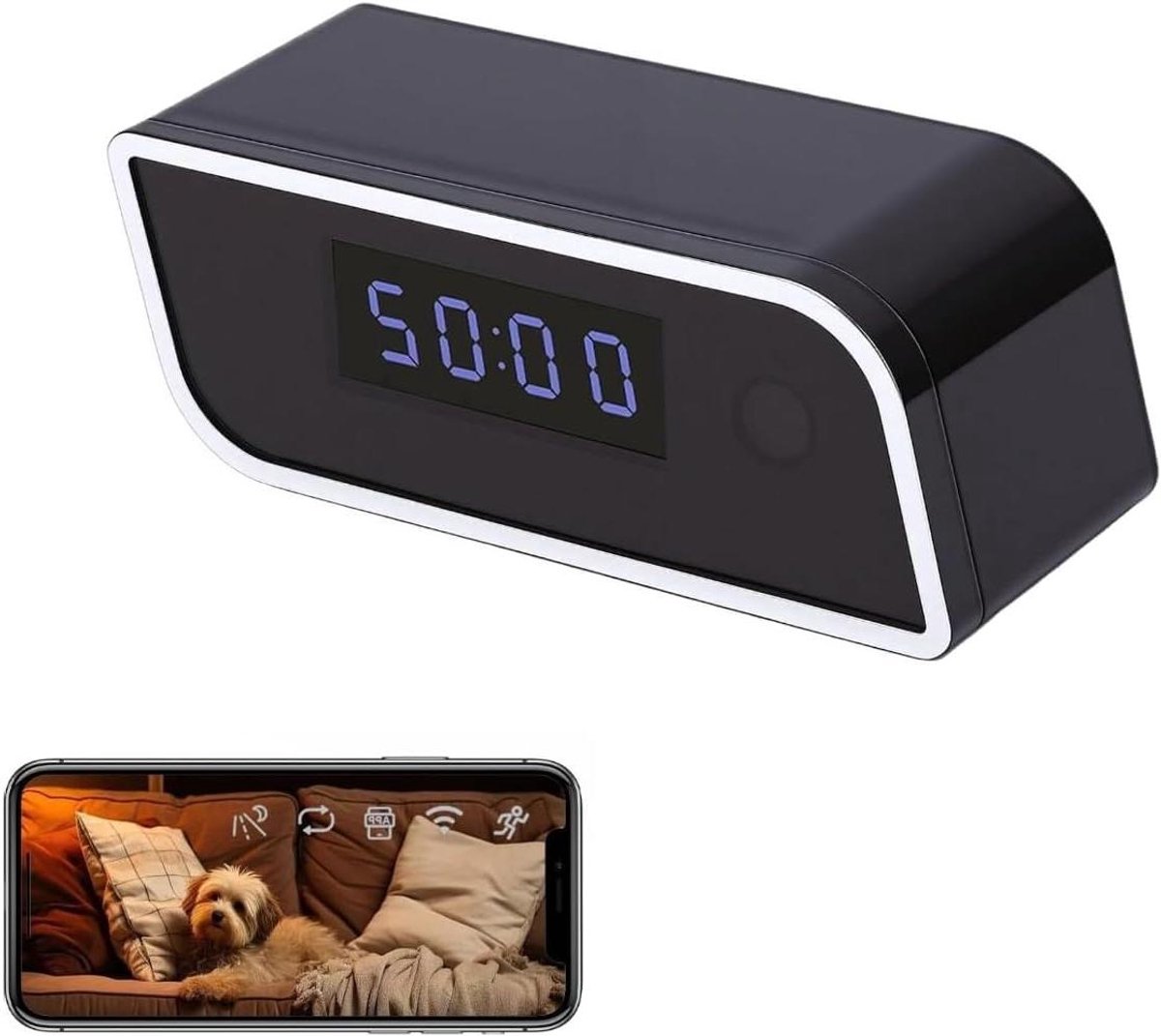 4K WiFi Camera - Verborgen Camera Klok - Huis Beveiligen - Onopvallend Klokontwerp - 113 x 75 x 5 cm
