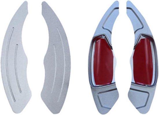 Schakelpeddels Auto - Stuurwiel Extensies - Sportief Rijden - Aluminiumlegering - Set van 2 - Rood — afbeelding 4
