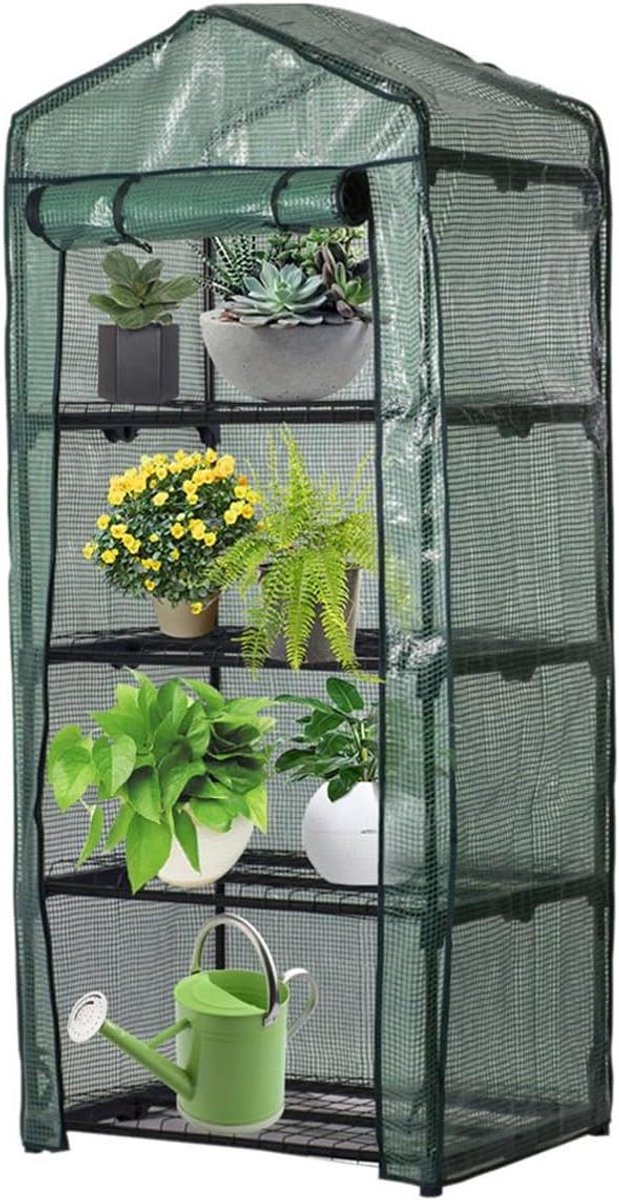 Tuinkas Cover - Broeikas Vervanging - Planten Beschermen - Met Ritssluiting Deur - 160 x 70 x 50 cm - Transparant