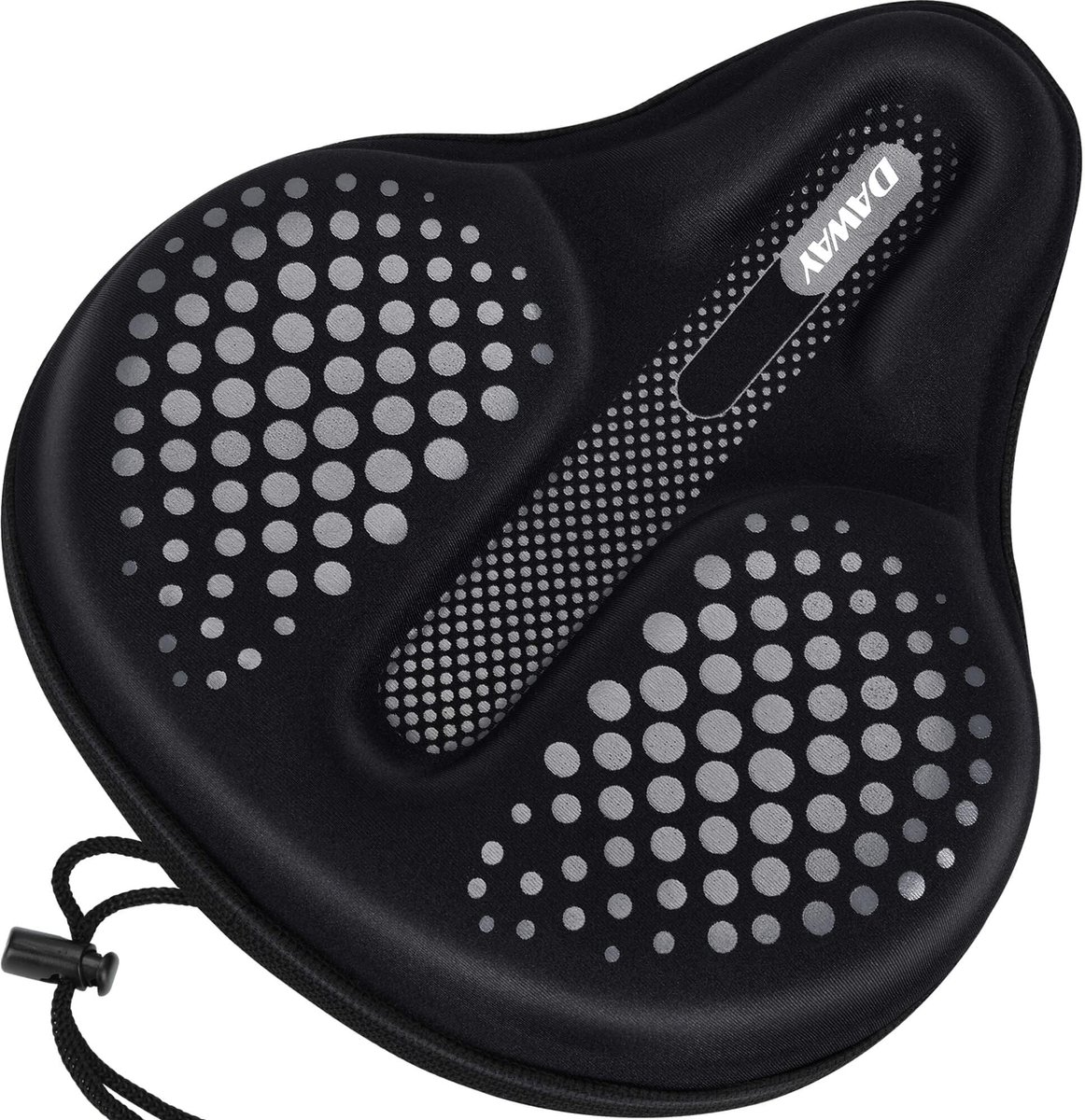 SnelShoppen - DAWAY C6F Fietszadelhoes, Extra Zacht Schuimgel, Breed en Groot Zadelkussen voor Fiets, MTB, Hometrainer, Comfortabel voor Dames, Heren
