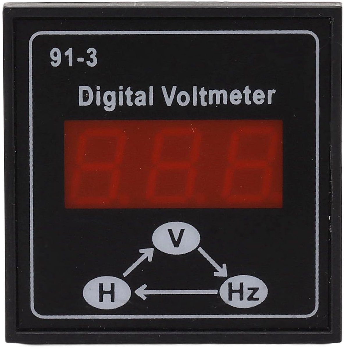 Digitale Voltmeter - Spanningsmeter Generator - Realtime Monitoring - Hoge Nauwkeurigheid - 3-cijferig LED - Grijs