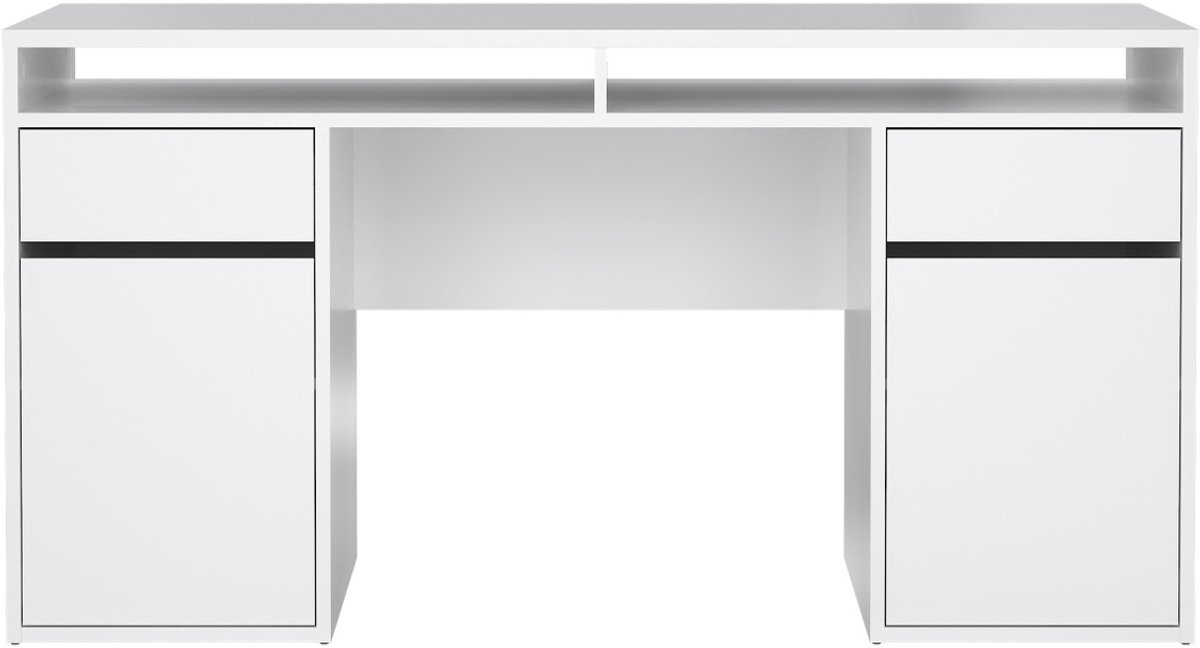 Giga Living Kantoorbureau Function Plus - Wit Hoogglans - 149x48x77cm