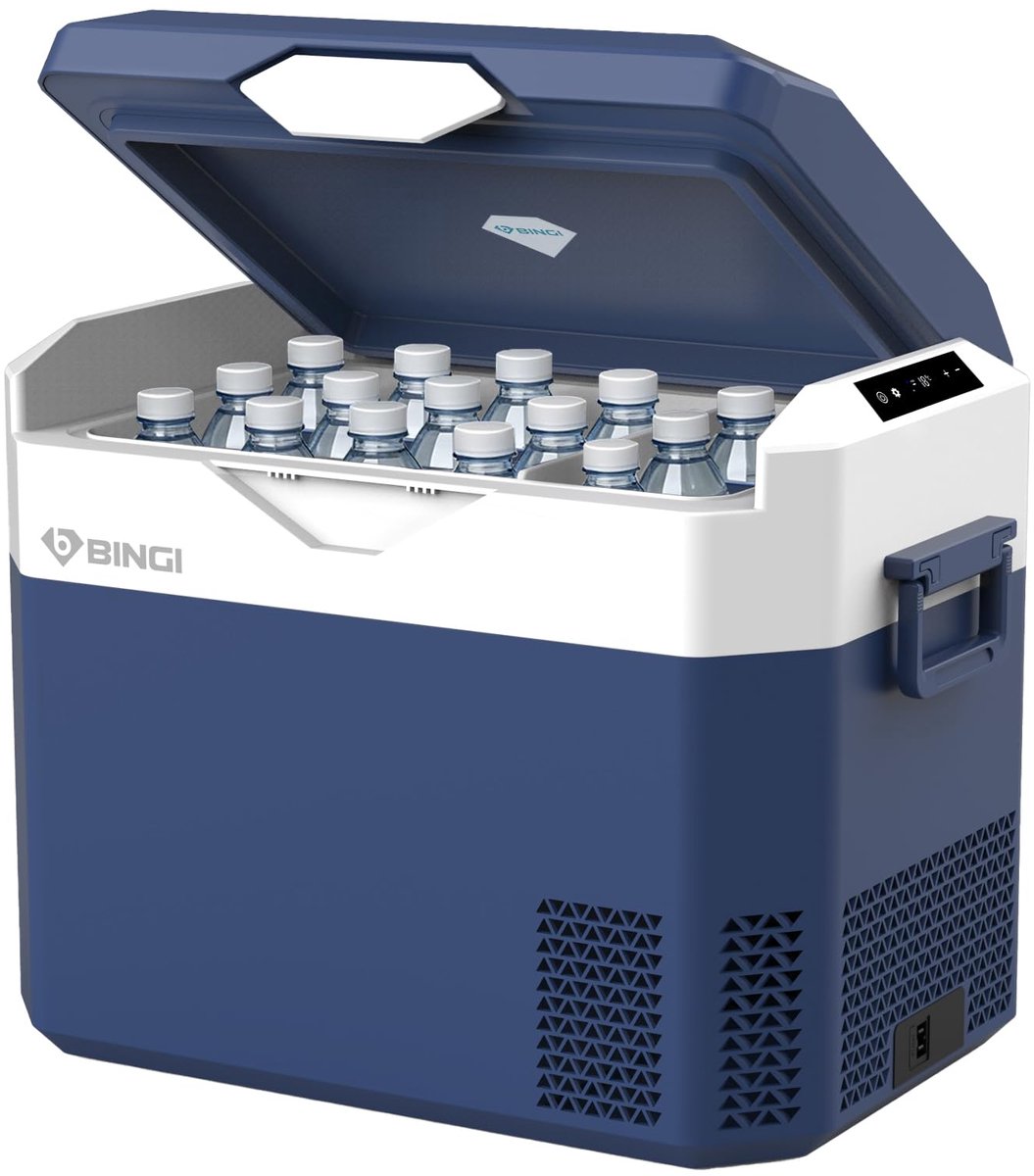 SnelShoppen - 30L Draagbare Koelbox, Compressor Auto Koelkast 12/24V DC en 230V AC voor Camping, Vrachtwagen, Camper en Thuisgebruik