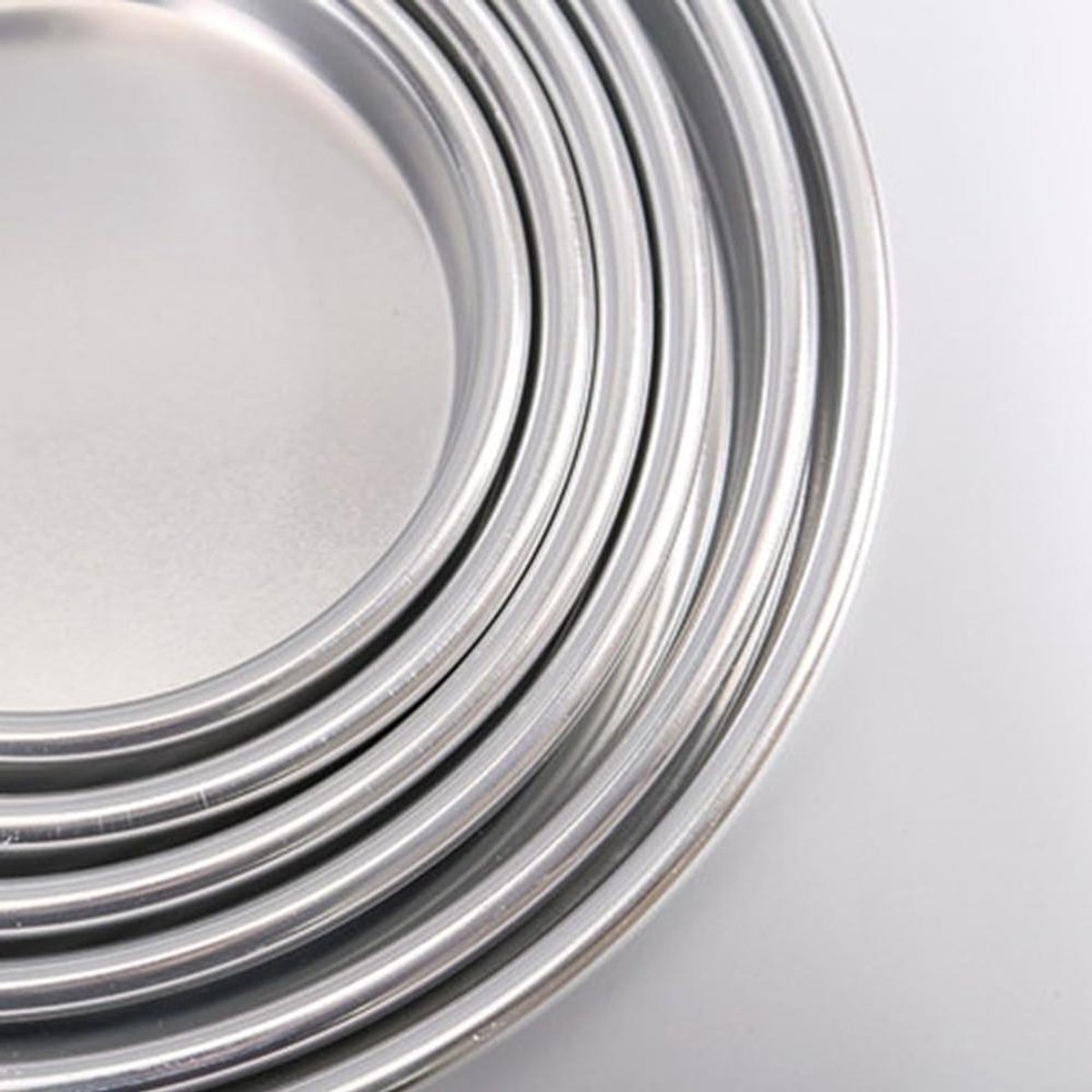 Pizzapan Set Bakvormen Pizza Bakken Geanodiseerd Aluminium 18-30 cm Zilver