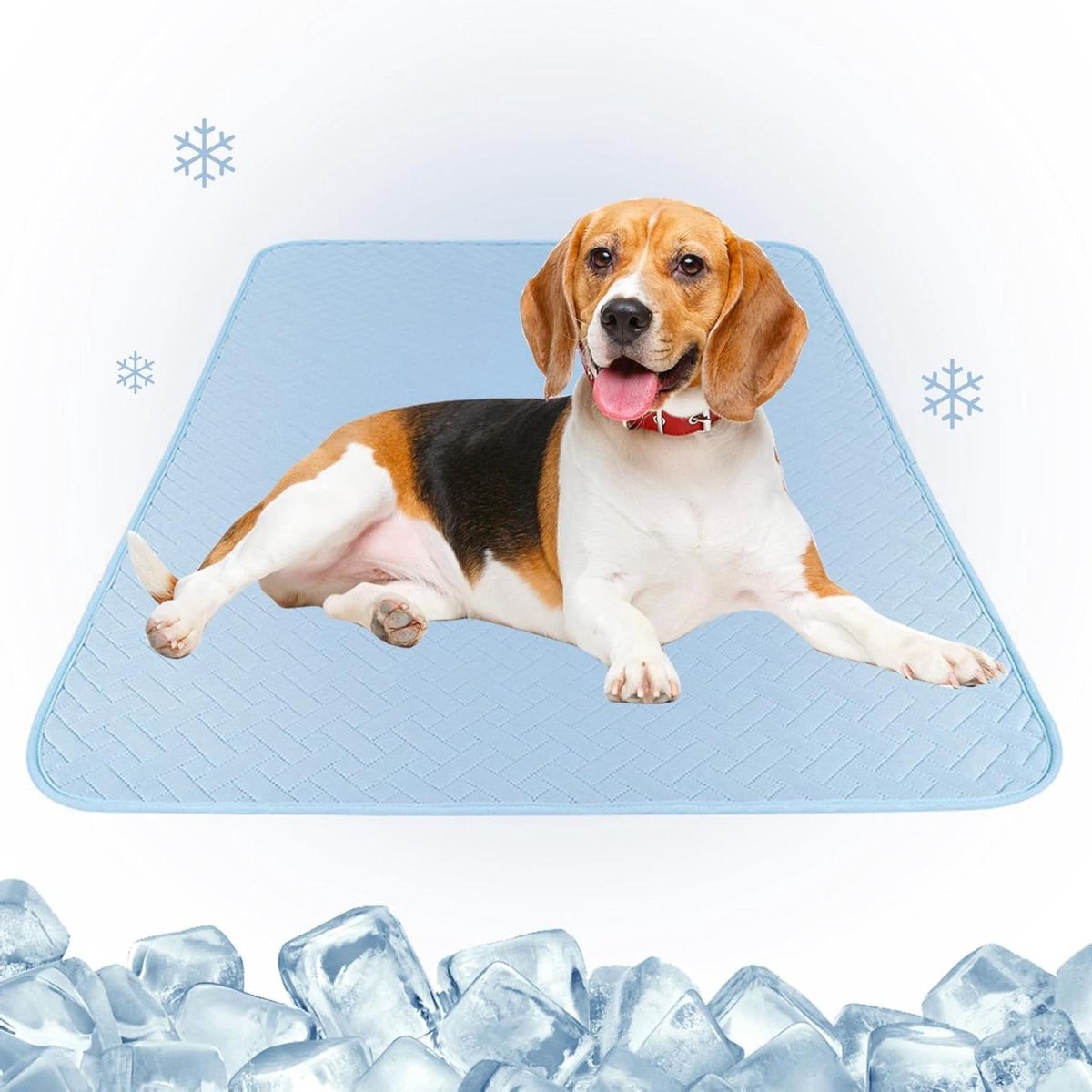 Koeldeken Huisdier - Koelmat Hond Kat - Comfort Bieden - Intelligente Passieve Koeling - 100 x 75 cm - Blauw