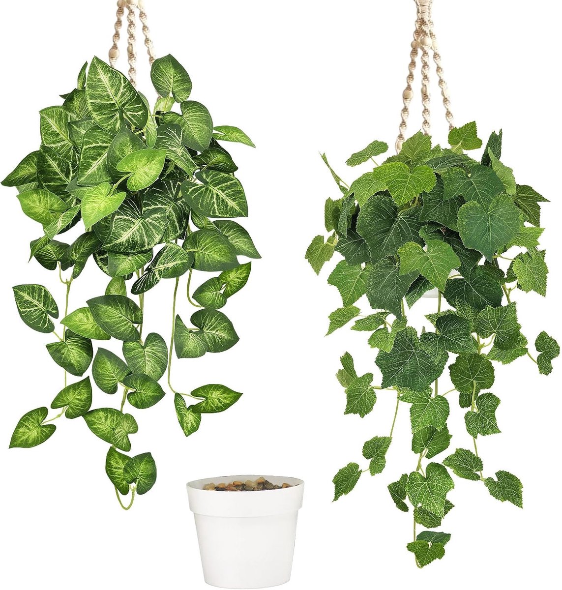 SnelShoppen - YMIFEEY Kunstklimop 120 cm - Hangende Kunstplant - Nep Klimop Slinger - Kunstmatige Ranken voor Muur, Plank, Balkon Decoratie - Ideaal v