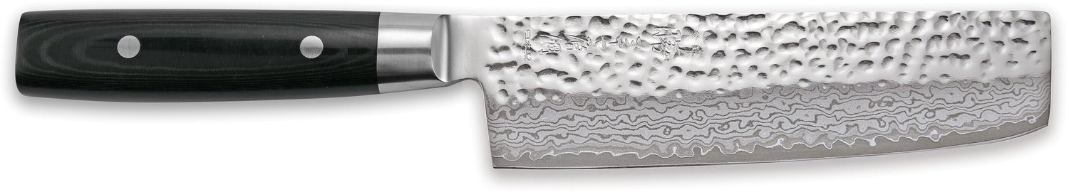 Yaxell Zen Nakiri Koksmes 16,5 cm – 37 Lagen Damaststaal – Canvas-Micarta Heft