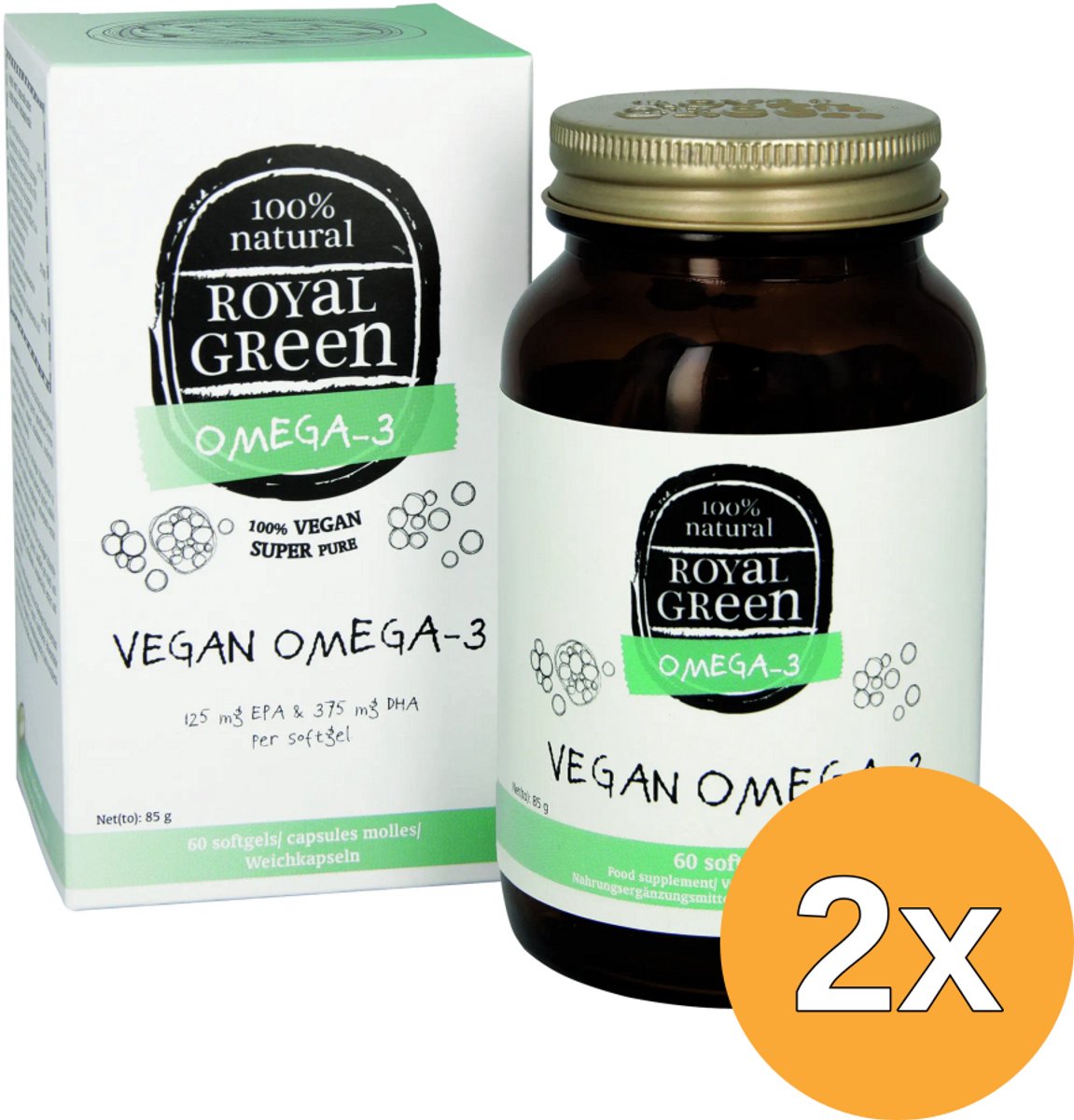 2x Royal Green Vegan Omega-3 (60 softgels)