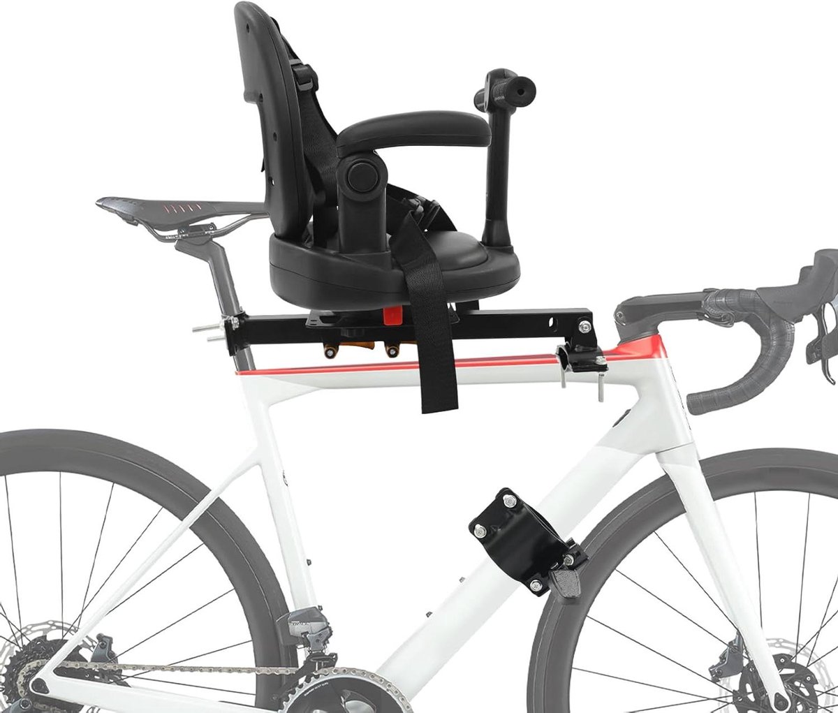 Kinderfietszitje Voor - Fietsstoeltje Kinder - Samen Fietsen - 360 Graden Draaibaar - Tot 40 kg - Zwart