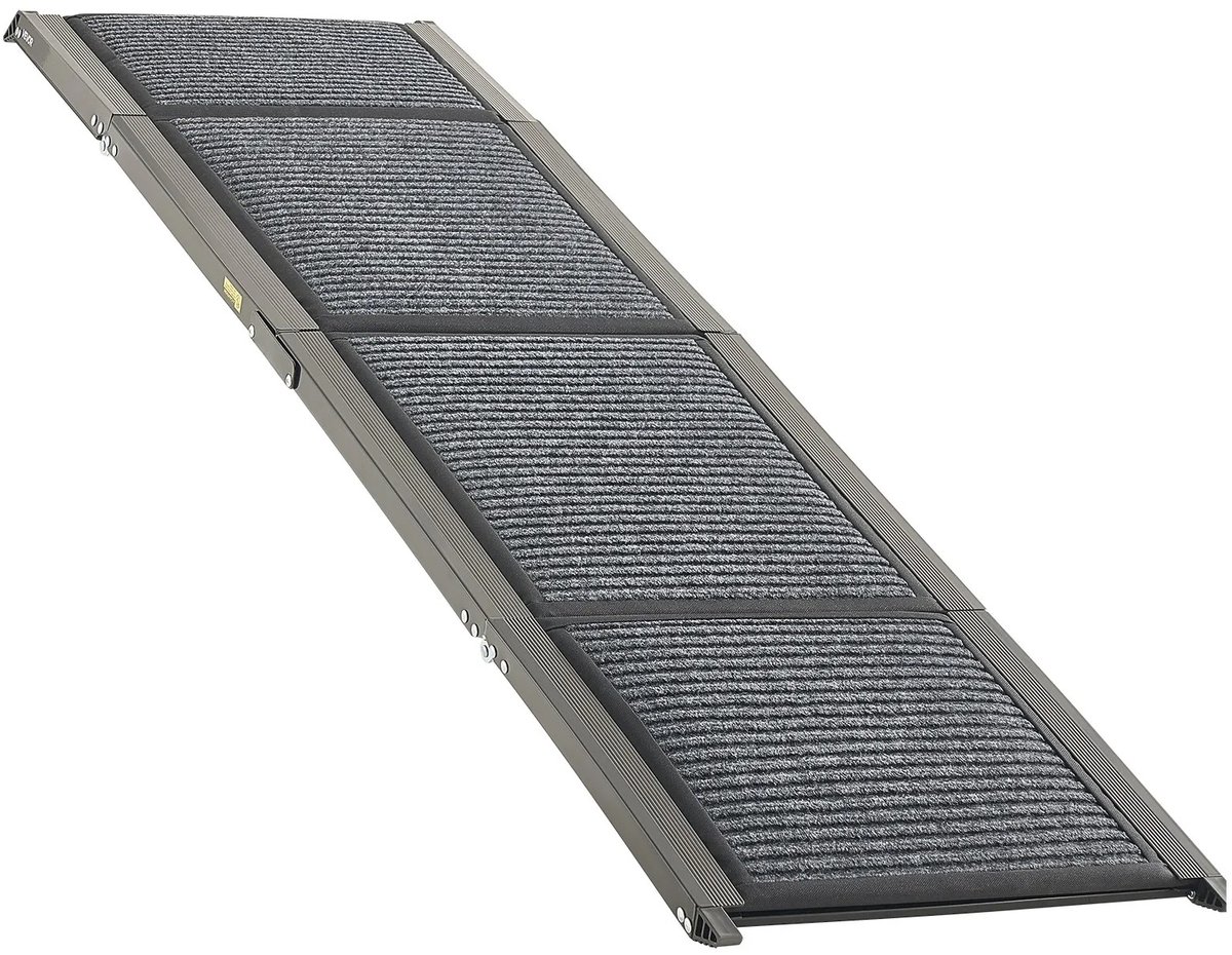 VIEMAE Hondentrap - Hondenloopplank - Hondenhelling - Voor auto - Inklapbaar, opvouwbaar - Draagvermogen 113kg - 160x44 cm - Grote honden