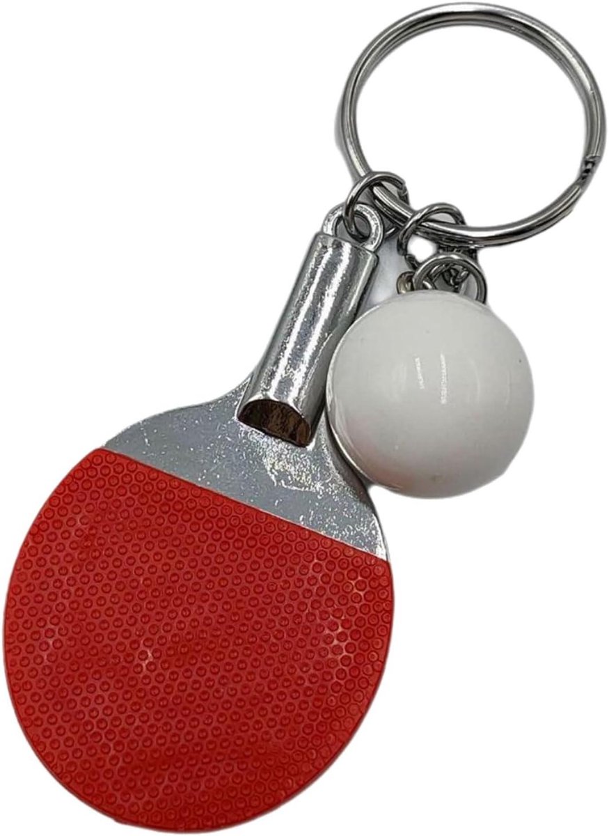 Tafeltennis Sleutelhanger - Pingpong Accessoire - Sport Liefhebber - Uniek Ontwerp - 2 cm Bal - Meerdere kleuren