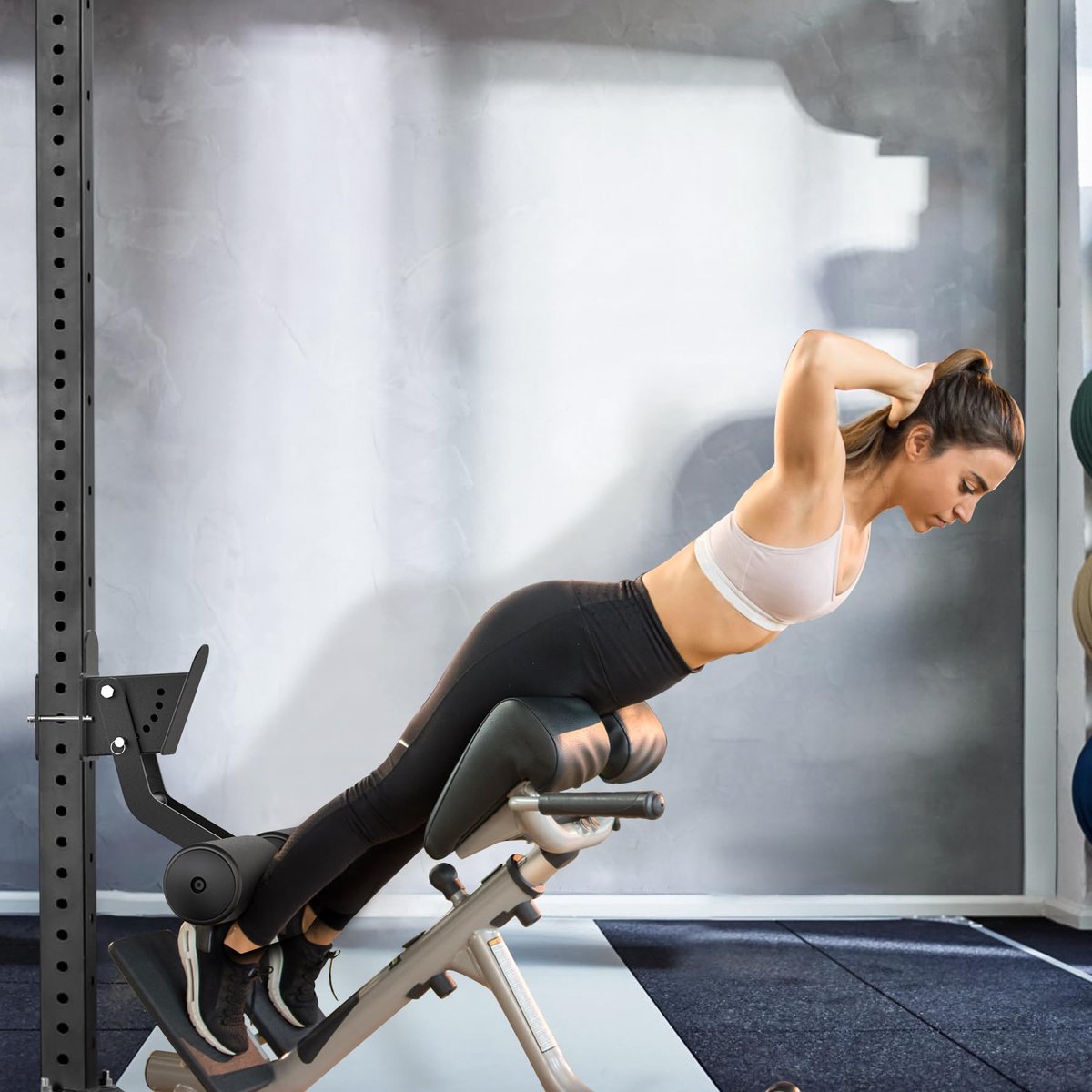 SnelShoppen - Kipika Beenverlengstuk voor Power Rack 3" x 3" met 5/8" of 1" Gat - Verstelbare Beenfixatie met Schuimrollen voor Intensieve Krachttrain