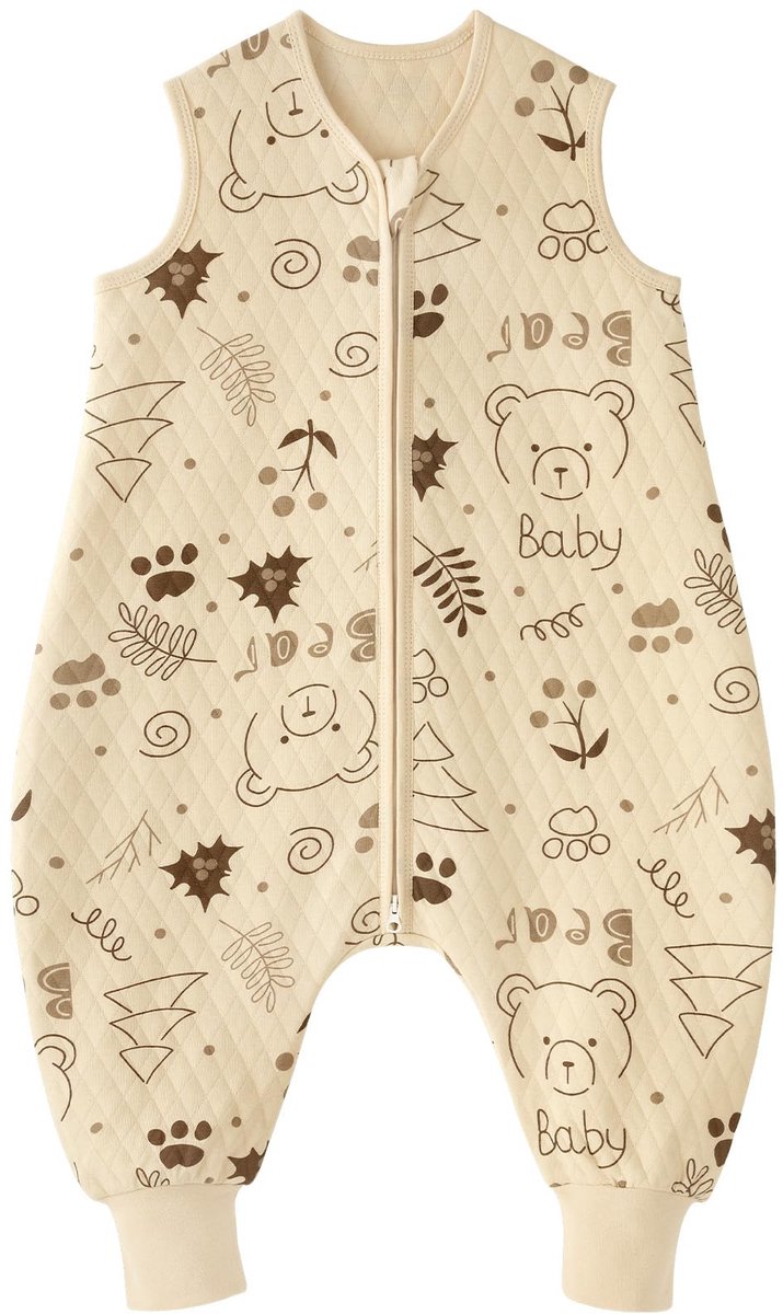 SnelShoppen - Looxii Babyslaapzak met Voetjes 1,0 TOG Katoen, Slaapzak met Pijpen voor Kinderen 6-18 maanden, 70 cm, Herfst en Hele Jaar, Voor Jongens