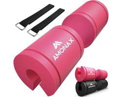 SnelShoppen - Amonax Hip Thrust Bar Pad - Dikke Schuim Halterkussen met Klittenband - Robuuste Bescherming voor Bilspieroefeningen - Fitnessaccessoire
