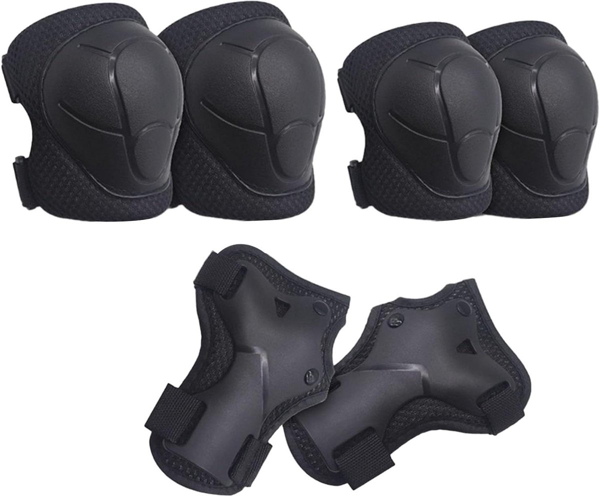 Beschermende Uitrusting Kinderen - Knie Elleboog Beschermers - Sporten - Schokabsorberend - Set van 3 - Zwart