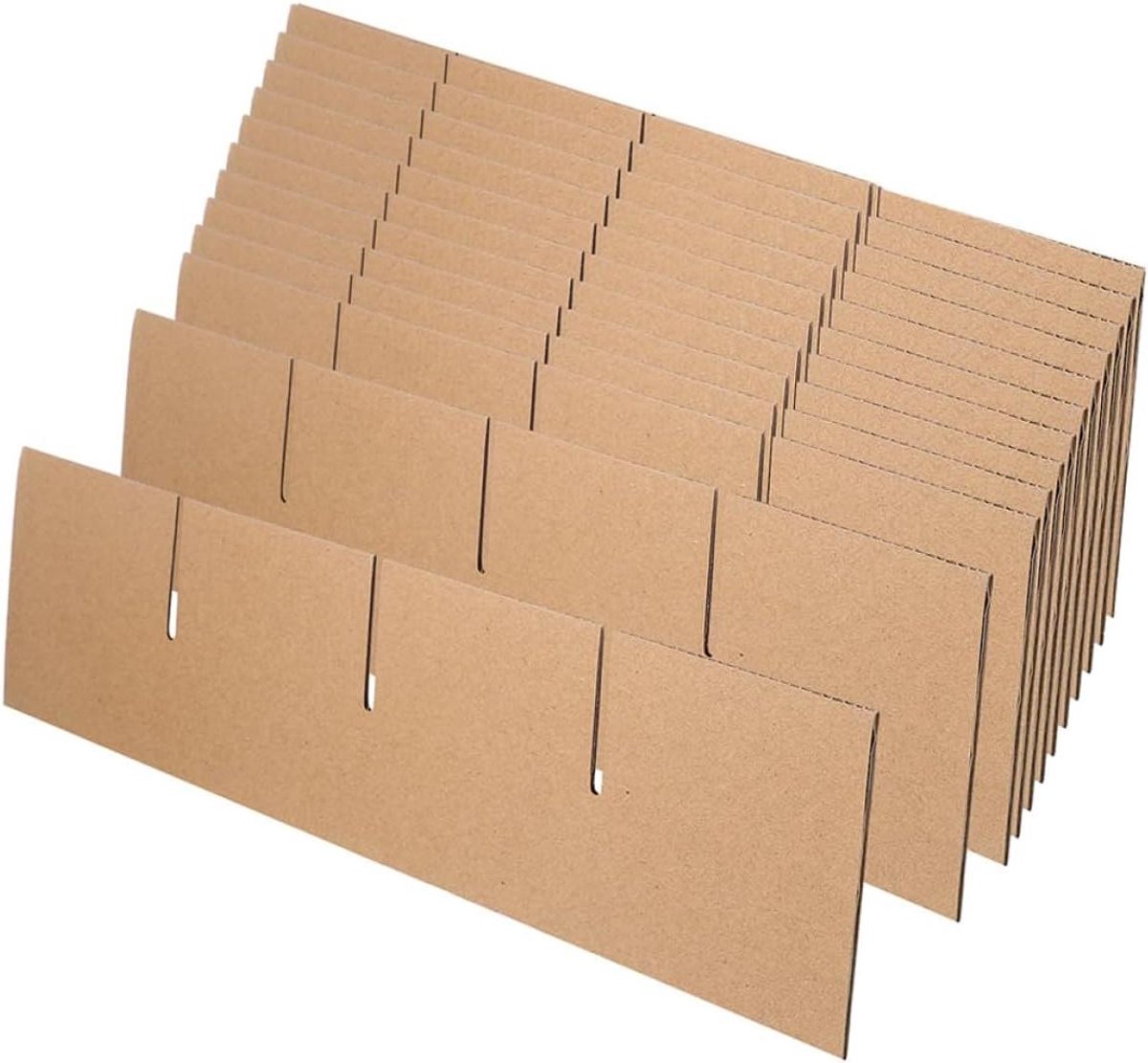 Kartonnen Doosverdelers - Verhuisdozen Tussenschotten - Spullen Organiseren - Herbruikbaar en Stevig - 335x8 cm - Khaki