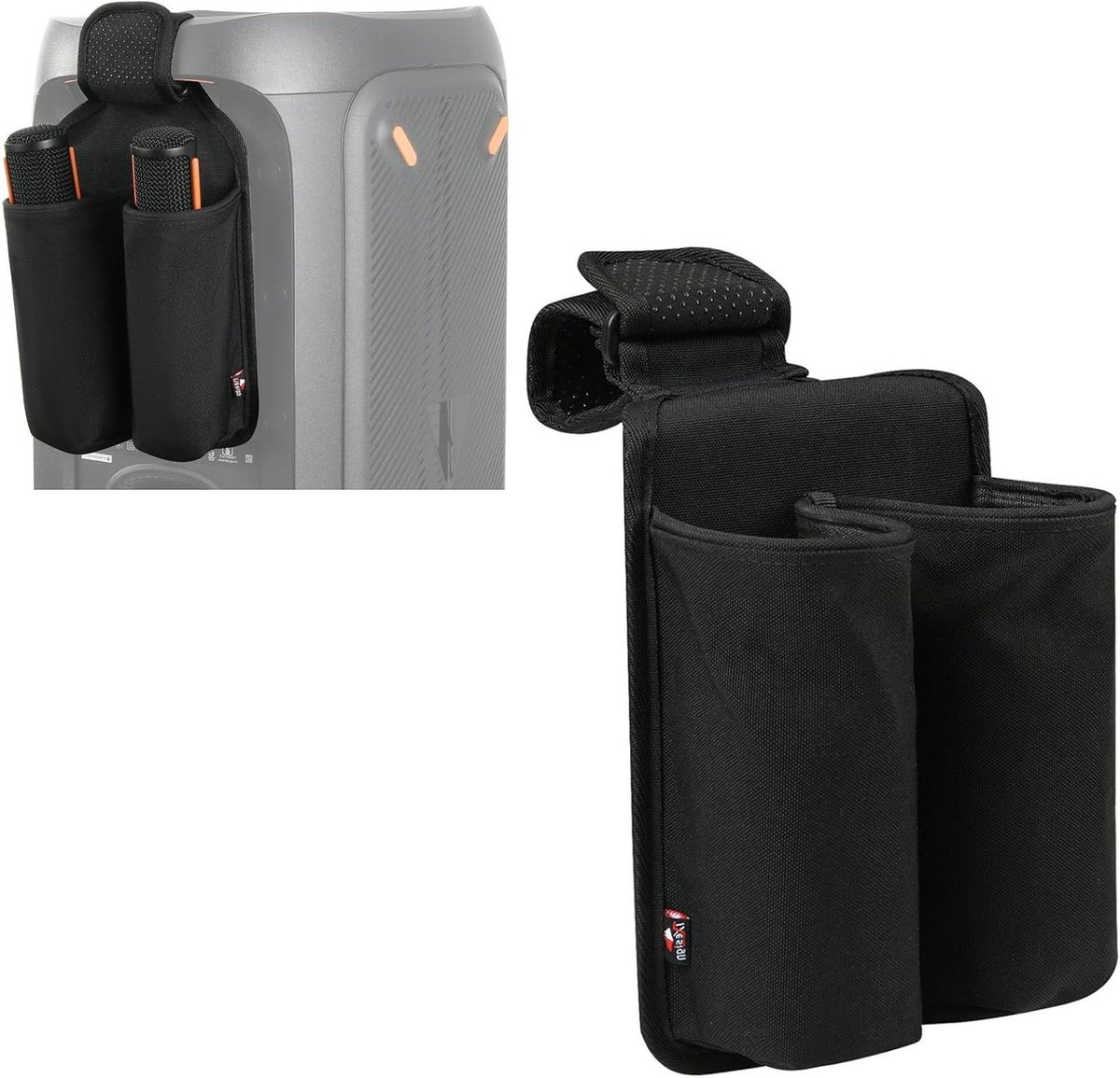 Microfoonhouder Dubbel - Mic Hanger Rack - Muziek Optredens - Verstelbare Klem - 984 x 67 cm - Zwart