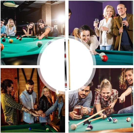 Biljartkeu - Poolstok Keu - Biljart Spelen - Vacuüm Koperen Gewrichten - 145 cm 13 mm - Rood — afbeelding 5