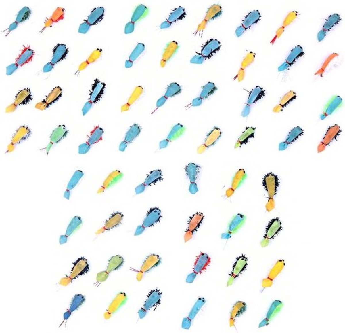 visuitrusting voor fly fishing forel bas vliegen lokken set-12 stuks praktische set voor beginners en gevorderden, geschikt voor zoet- en zoutwater vissen - groen en zwart - complete starter kit met vliegenhaken en accessoires.