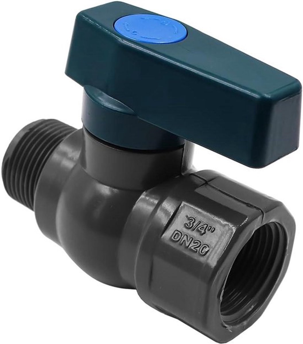 Regentonkraan - PVC - Regenstopventielen - 3/4 inch - Regelventiel - Schotaansluiting - Slangadapter - Geschikt voor aquaria zwembaden tuinvaten