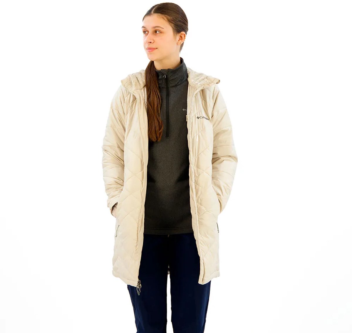 Columbia Heavenly™ Long Jas Beige L Vrouw