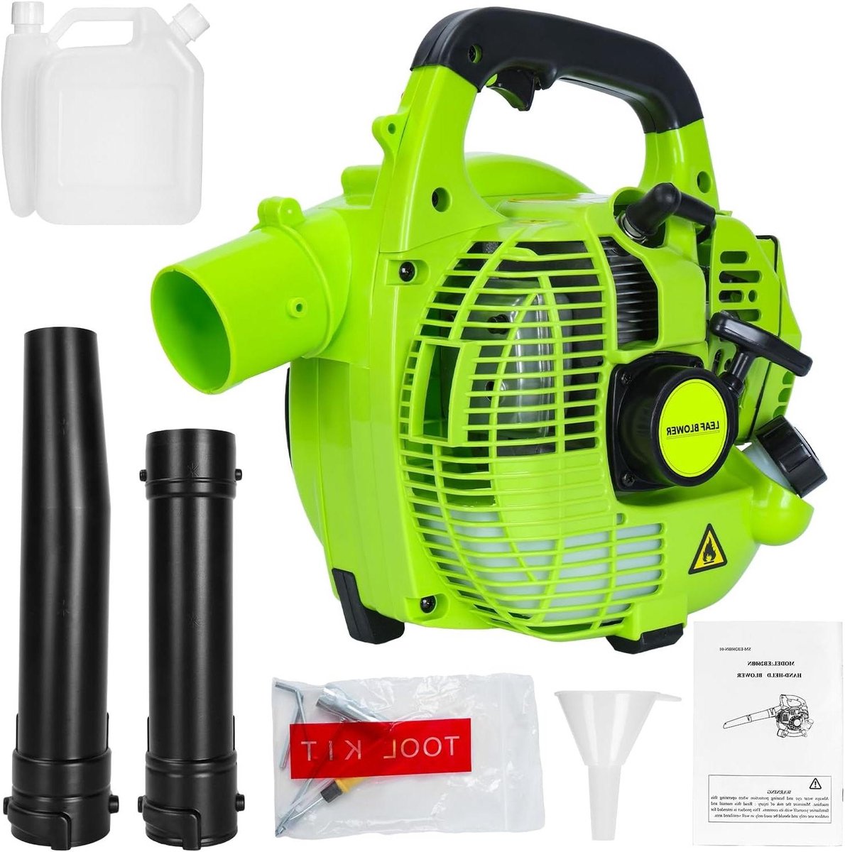 Bladblazer Draadloos - Handheld Blazer - Tuinonderhoud Reinigen - Krachtige 2-Takt Motor - 4.5 kg - Groen
