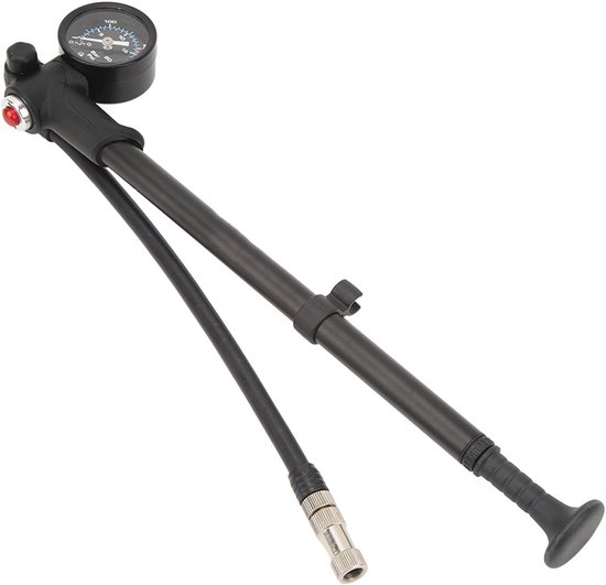 Draagbare Fietspomp - Fietsband Pomp - Banden Oppompen - Met Drukmeter - 37 cm - Zilver — afbeelding 2