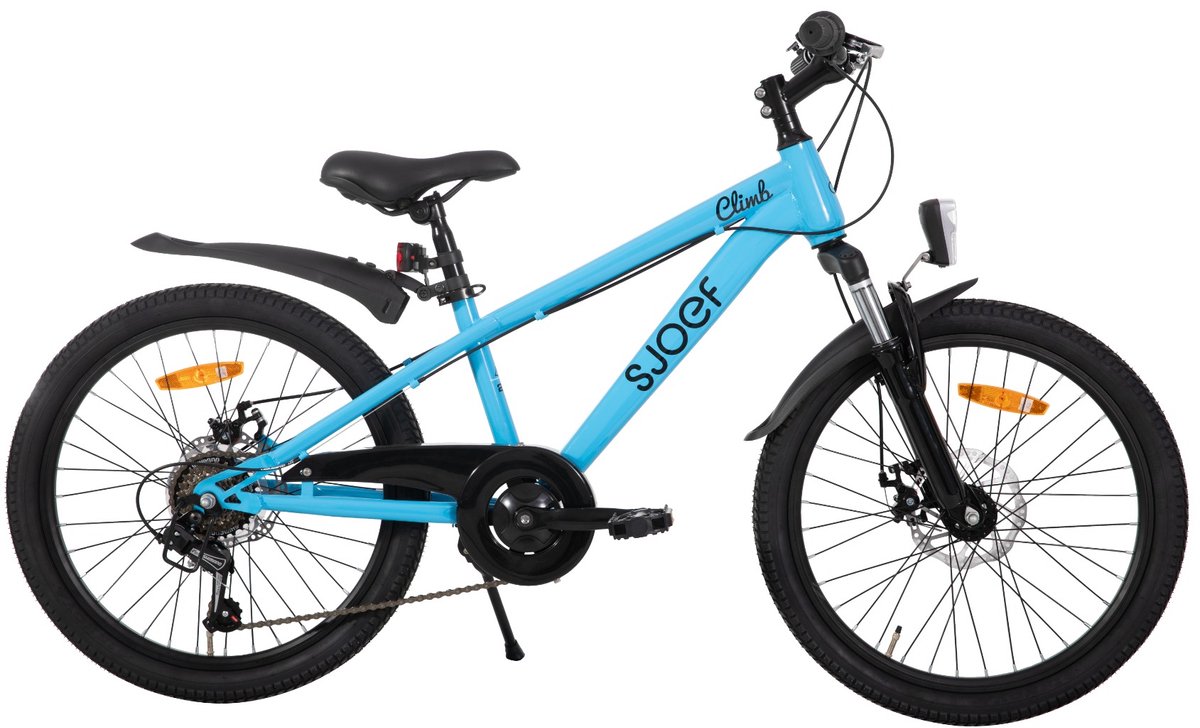 SJOEF Climb Jongensfiets / Mountainbike 22 inch - Schrijfremmen - Blauw