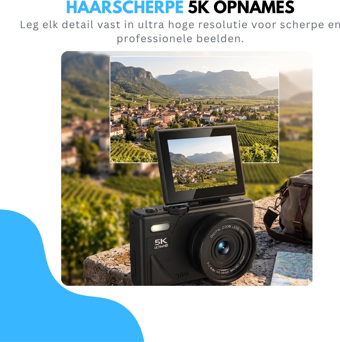 Livista Digitale Camera 5K - 75MP - 18X Digitale Zoom - Incl. 64GB SD Kaart thumbnail 4
