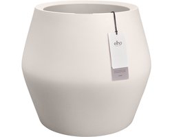 Elho June Split Low 46 - UV-bestendig en Kleurvaste Bloempot - Binnen & Buiten - Ø 46.0 x H 42.6 cm - Linen white