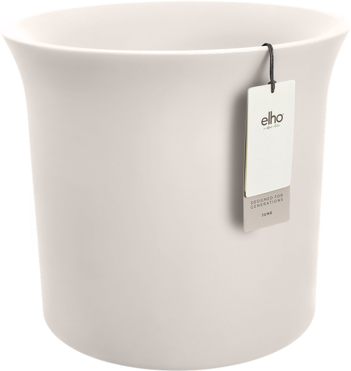 Elho June Tulip 58 - UV-bestendig en Kleurvaste Bloempot - Binnen & Buiten - Ø 58.5 x H 53.1 cm - Linen white