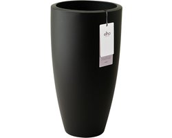 Elho June Round High 30 - UV-bestendig en Kleurvaste Bloempot - Binnen & Buiten - Ø 29.5 x H 52.5 cm - Zwart