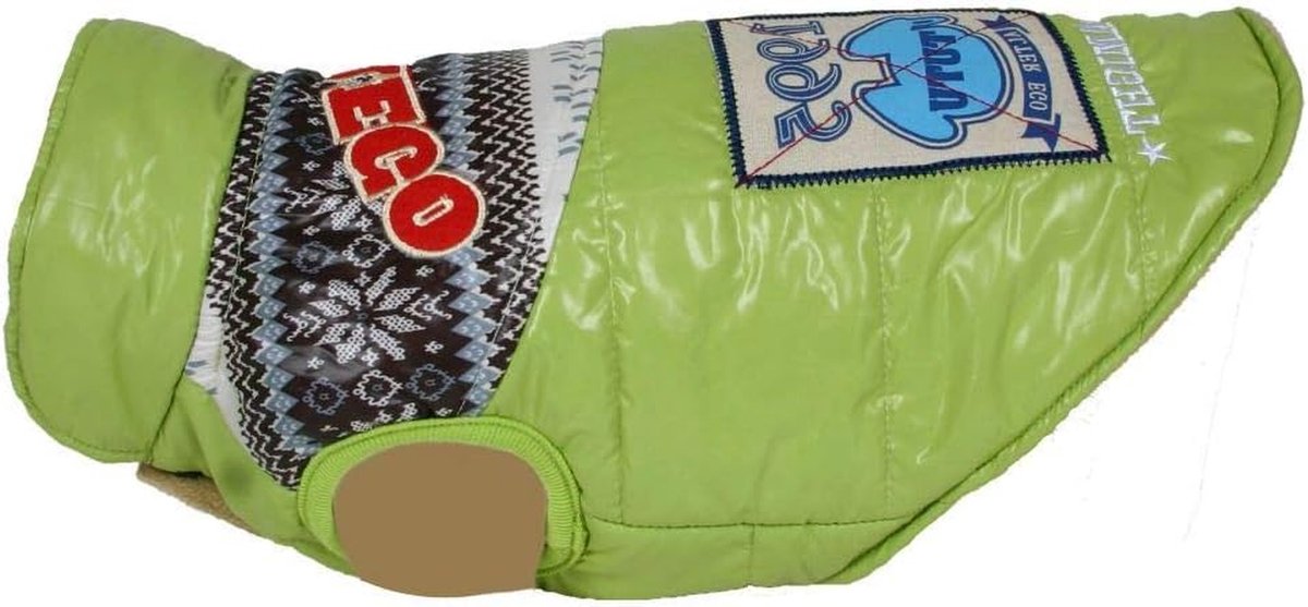 Honden Donzen Jas - Hondenjas Winterjas - Warm Houden - Drukknopsluiting - 22 cm - Blauw