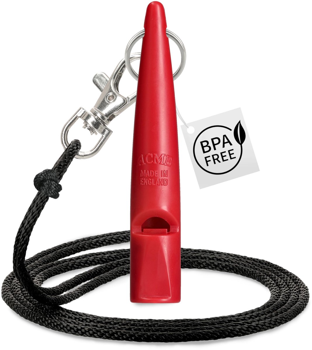 SnelShoppen - Hondenfluitje Set met Fluitbanden - 2x Luid en Verreikend Hondenfluitje - Ideaal voor Terugroepen - Black + Carmin Red