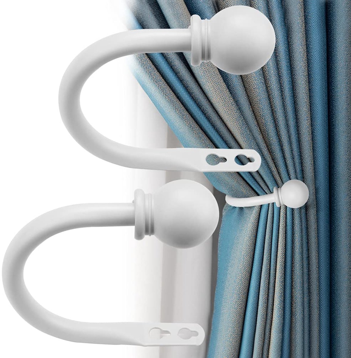 SnelShoppen - Lichtgewicht Gordijnhaken - Retro Wandmontage Gordijn Hold Back Tiebacks Muur Haak Kwastje Drapery Houder - Perfect voor Woonkamer, Slaa