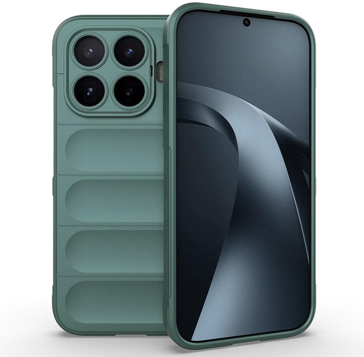 MobyDefend Hoesje - Geschikt voor Xiaomi 17T - TPU Gripcase - Groen