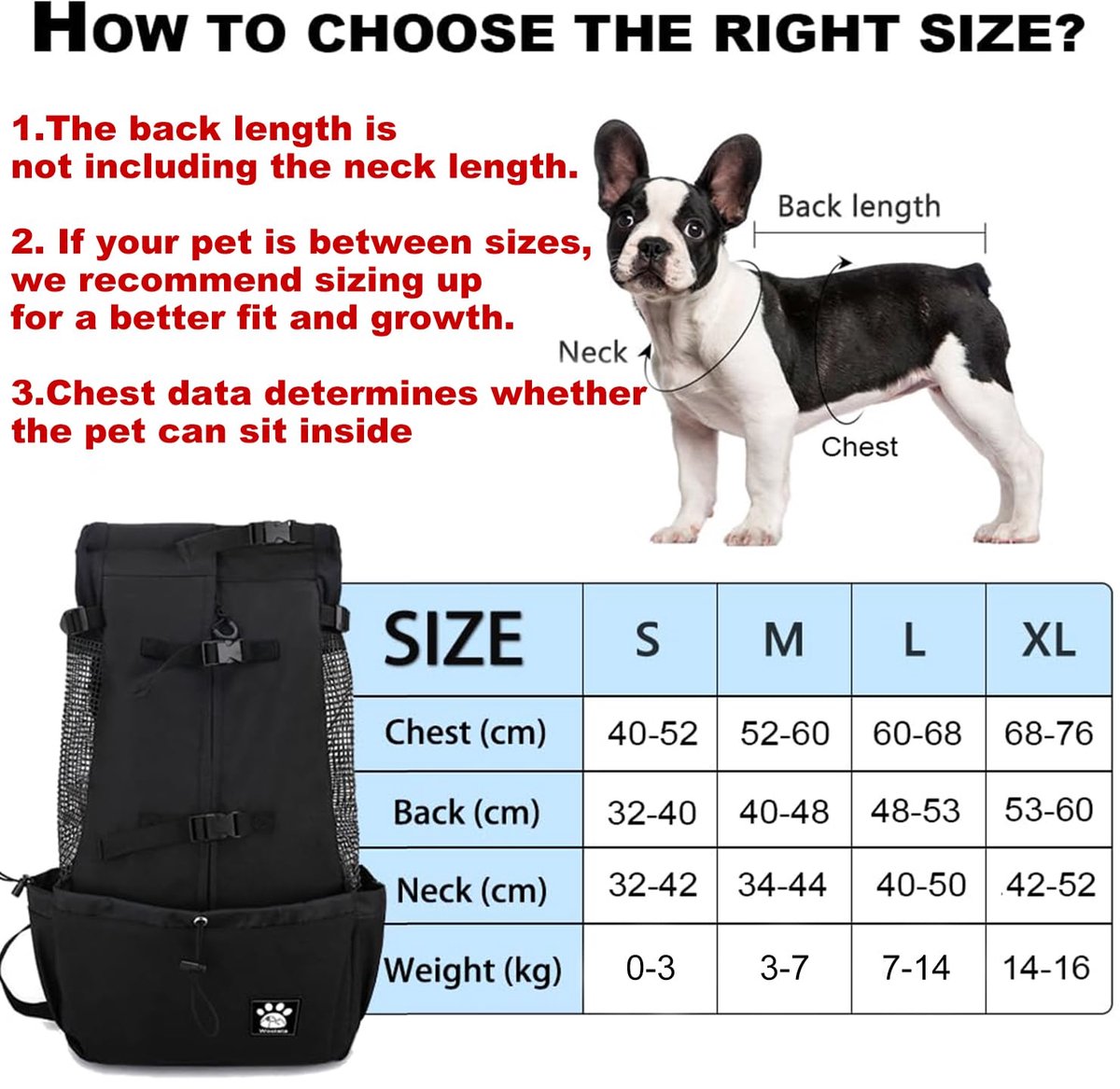 SnelShoppen - 1-25KG Hondendraagtas met Trekkoord Hoofd Naar Buiten Ontwerp, Geventileerde Huisdierrugzak voor Kleine tot Middelgrote Honden, Comforta