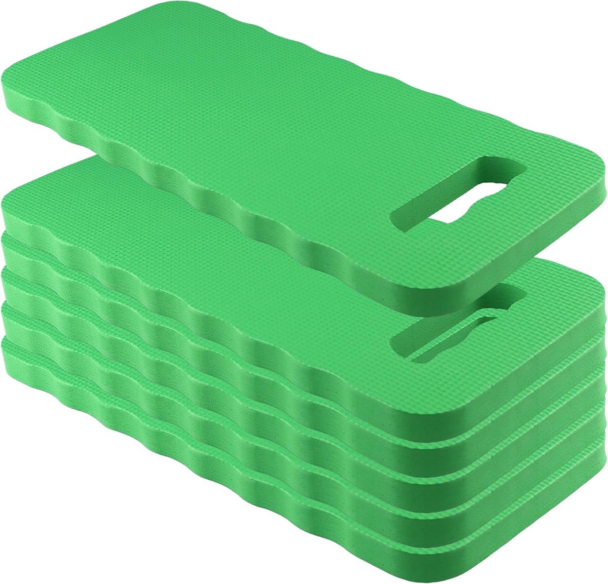 SnelShoppen - 6 Stuks 40x18cm Tuinkneepads Groen Waterdicht Met Handvat, Draagbare Knielmatten Voor Tuinieren, Bidden, Schoonmaken, Yoga, Multifunctio