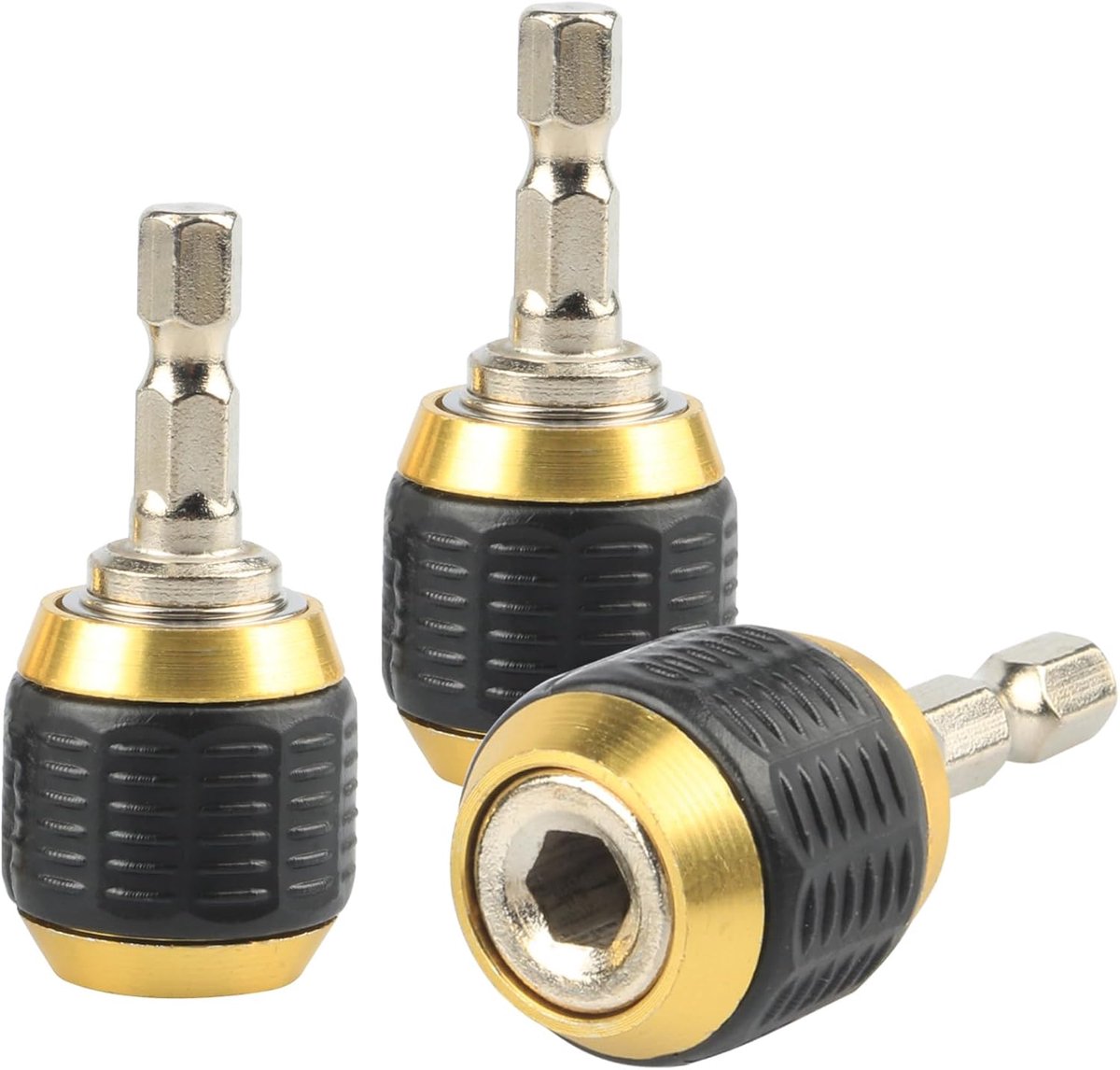 SnelShoppen - 3 Stuks 1/4 Inch Hex Schacht Boor Extension Schroevendraaier Bit Zelfborgende Boor Houder Quick Release Chuck Adapter Tool - 50mm Lengte